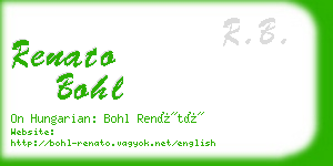 renato bohl business card